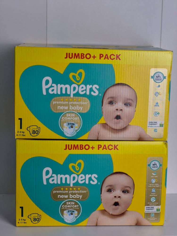 Pampers Premium Protect 1 (80pk) (4lbs-11lbs)