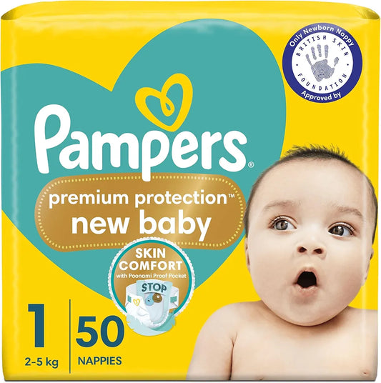 Pampers Premium Protect  1 (50pk) (4lbs-11lbs)