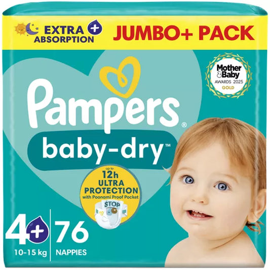 Pampers Babydry 4+ (76pk) (22lbs-33lbs)