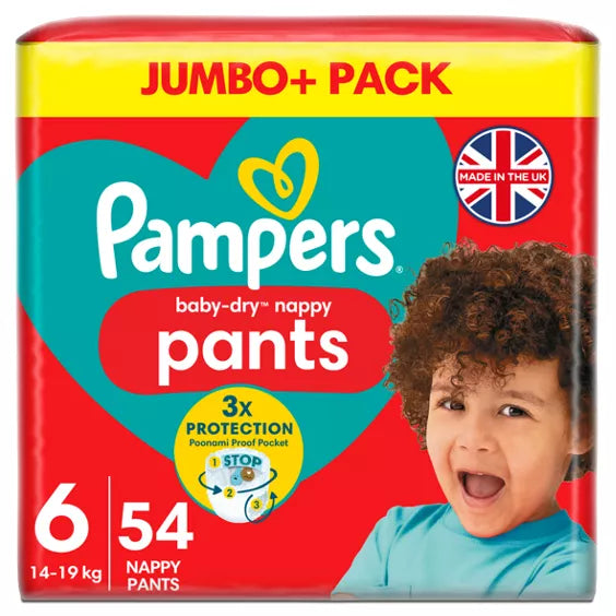 Pampers Babydry PULL UPS 6 (54pk) (30lbs-41lbs)