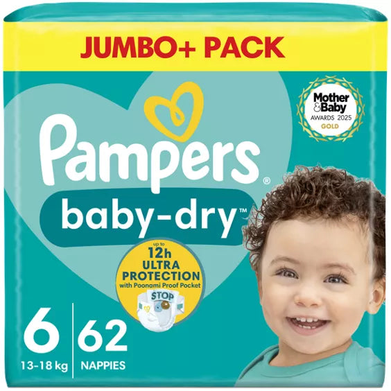Pampers Babydry SIZE 6 (62pcs) (29lbs-40lbs)