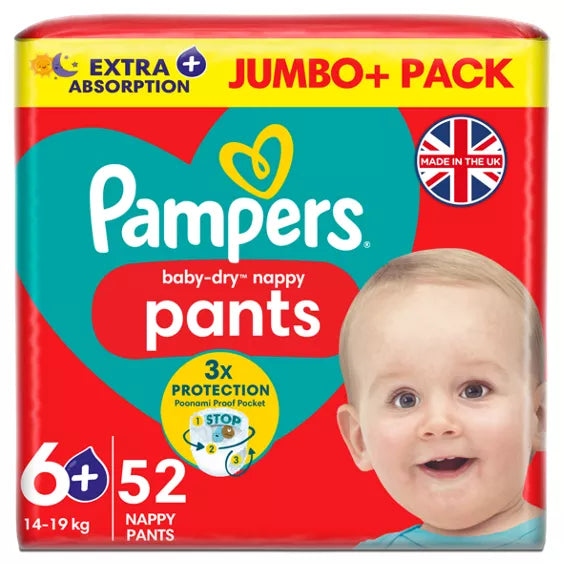 Pampers Babydry 6+ (52pk) (31lbs-42lbs)