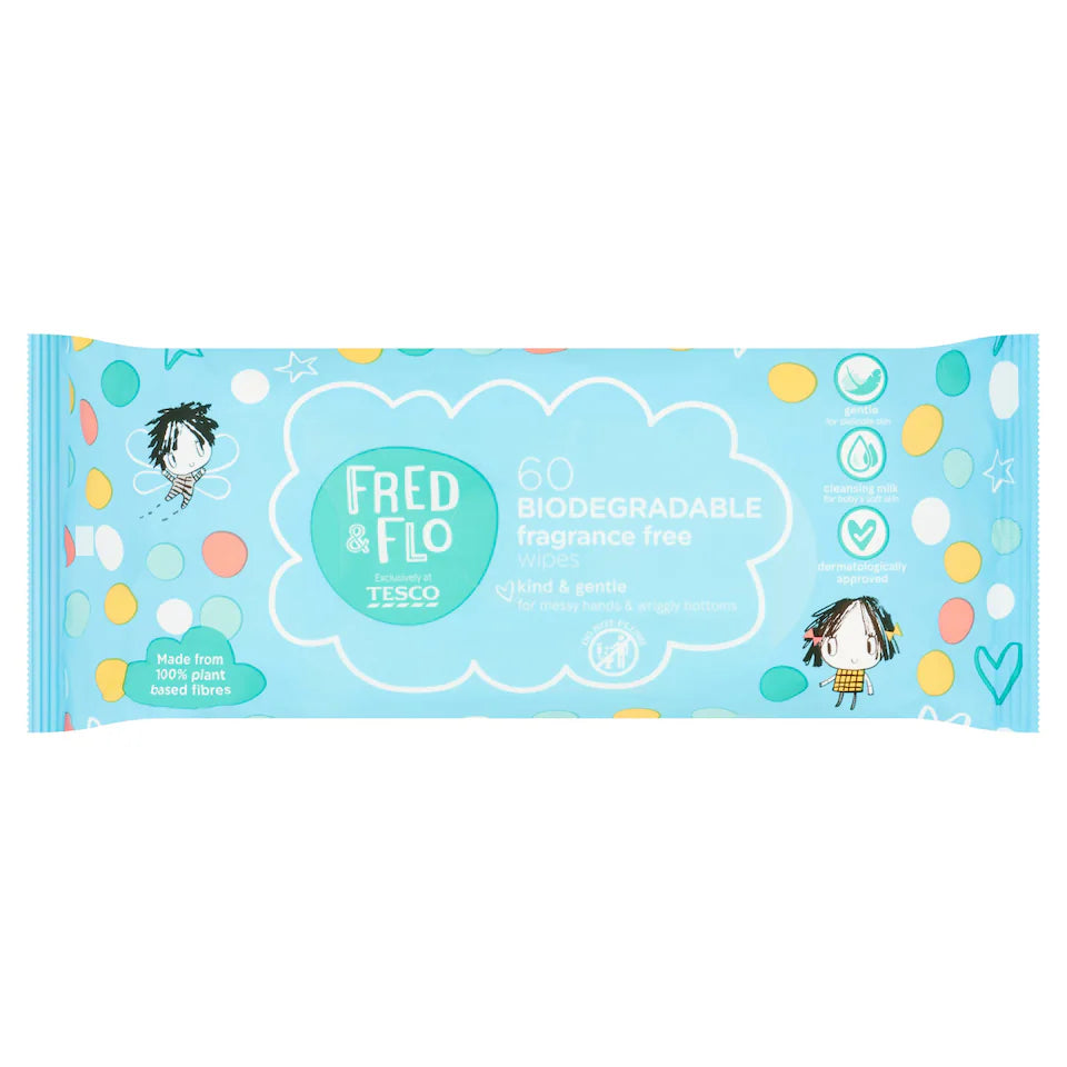 Fred & Flo Biodegradable Fragrance Free (60pk)