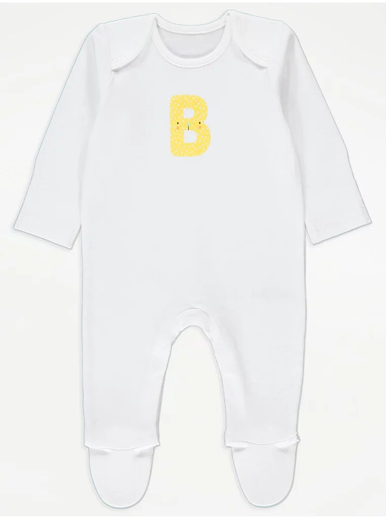 Animal Letter B Sleepsuit